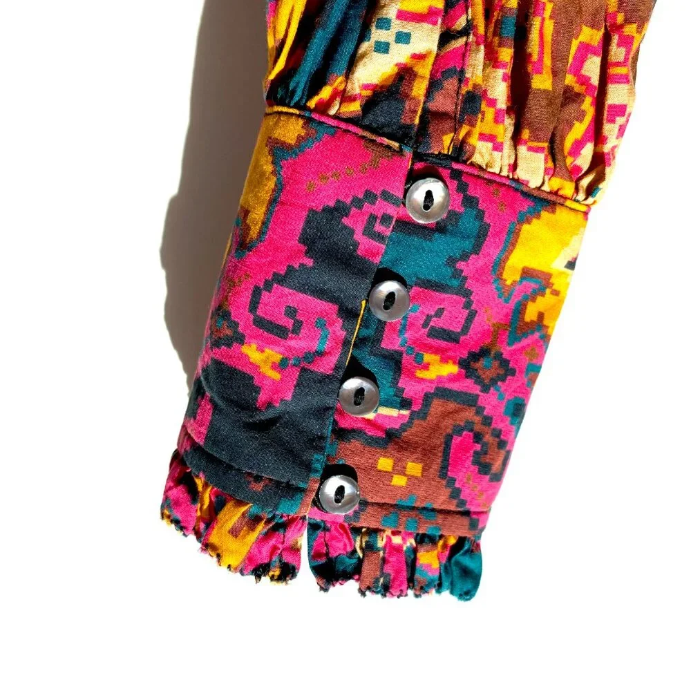 Love the Label “Maryelle” top blouse, in “Bibi” print. XS, EUC. - Picture 5 of 11